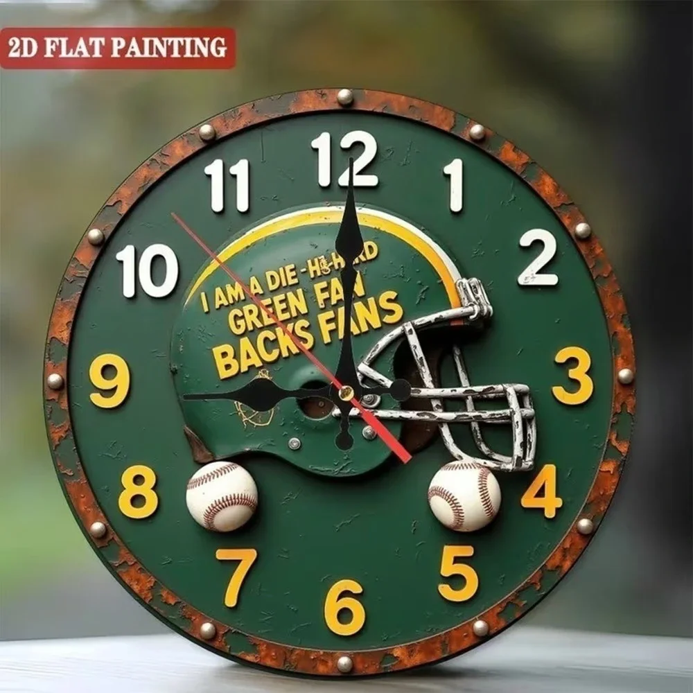 Wall Clock green bay packers Football Die Hard Fans
